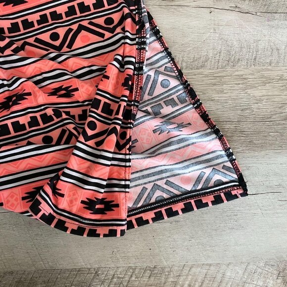 🌺 Boutique Sleeveless Aztec Stripe Neon Pink Stretchy Column Maxi Dress Size 1X - Picture 4 of 7